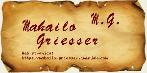 Mahailo Griesser vizit kartica